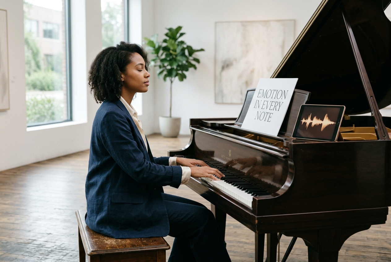 AI song singer generating natural vocal expression