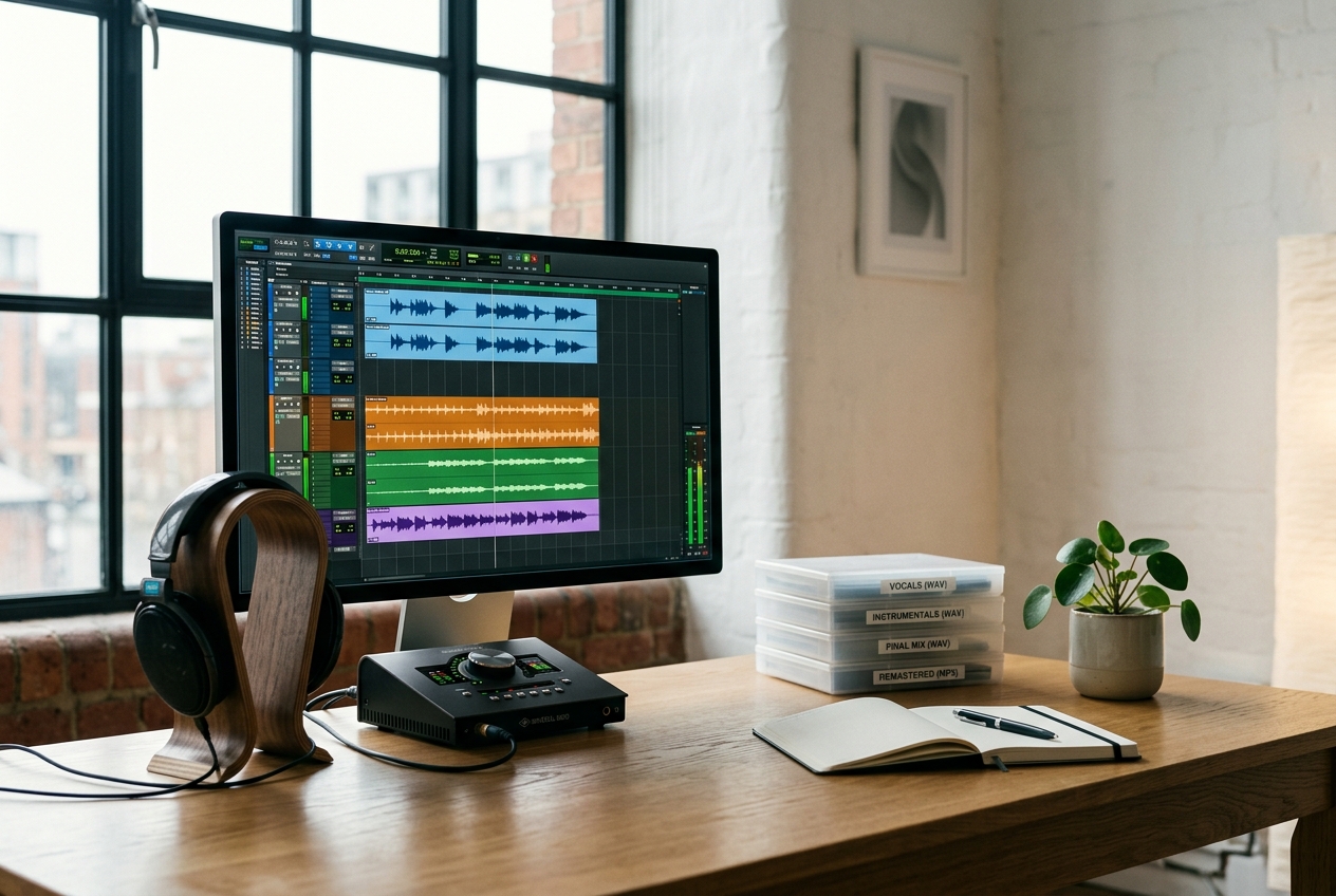 Music vocal remover download interface with multiple format options