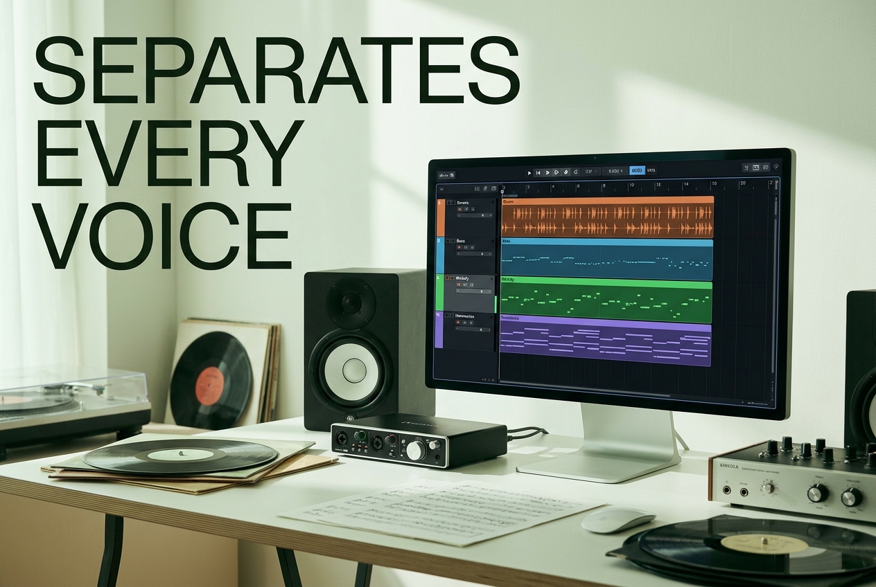 AI MIDI generator analyzing audio waveform patterns