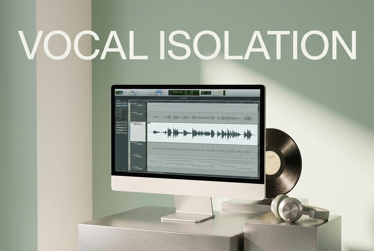 Acapella remover isolating clean vocal track