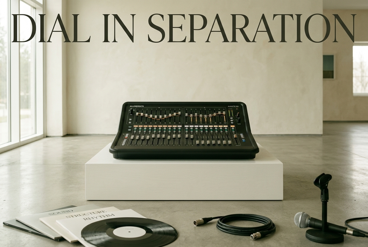 Acapella remover with separation control sliders