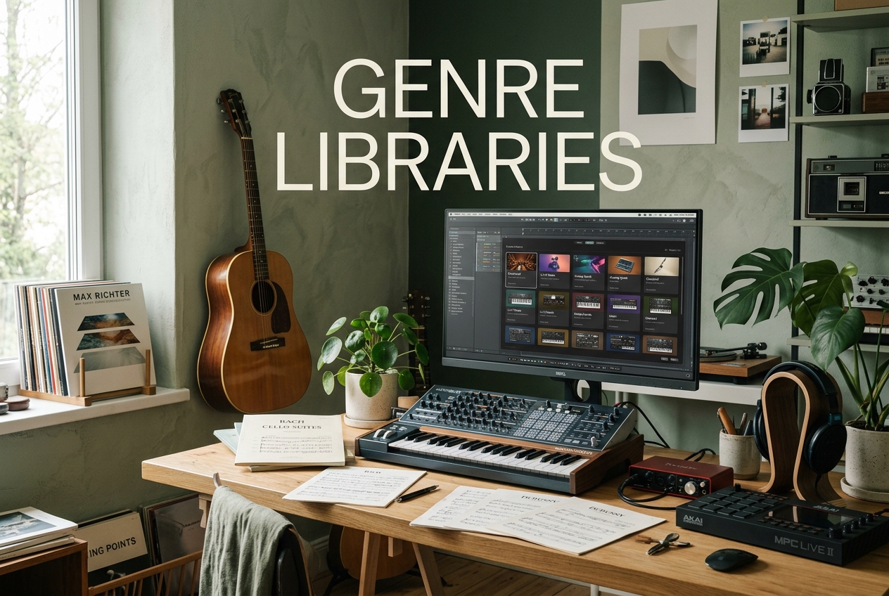 AI instruments collection spanning multiple musical genres