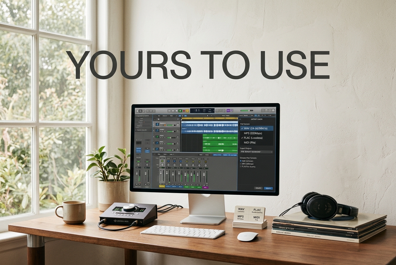 Royalty-free AI instrumental music ready for download