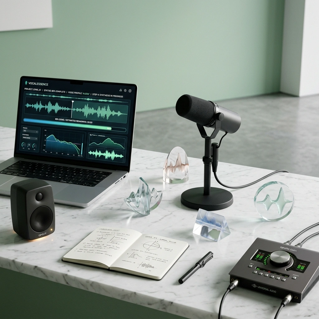 Quick AI voice cloner training process with sample uploads