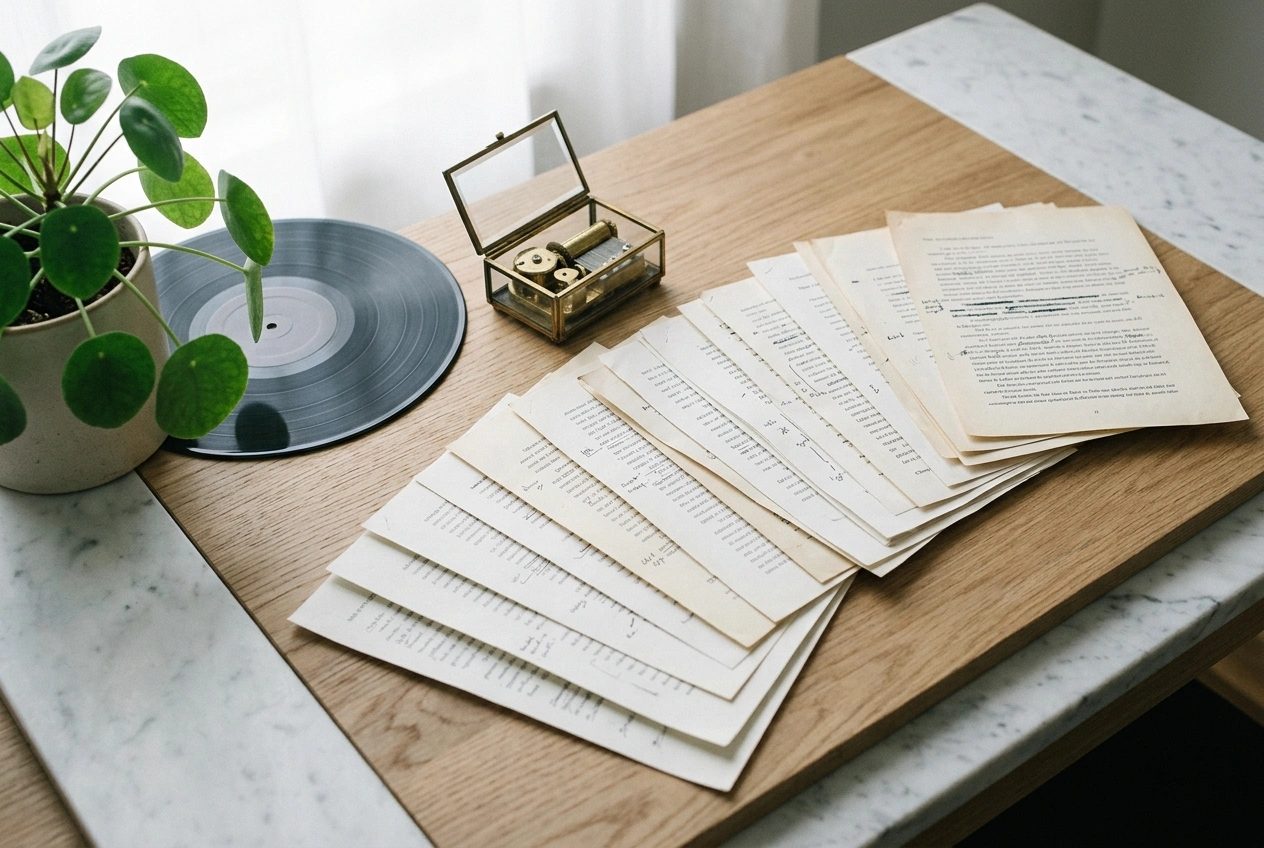 AI lyric writer generating multiple song variations