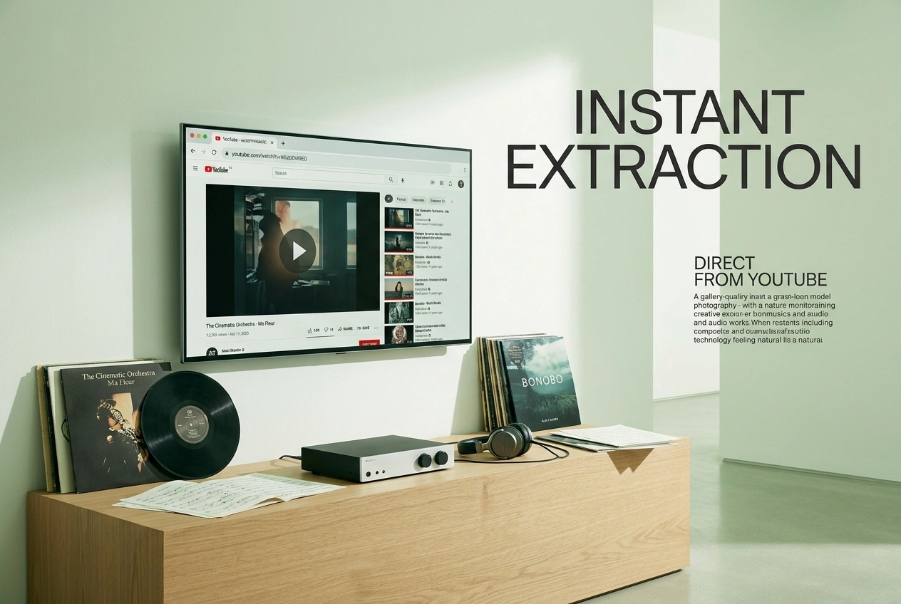 Youtube Vocal Remover with YouTube URL input interface