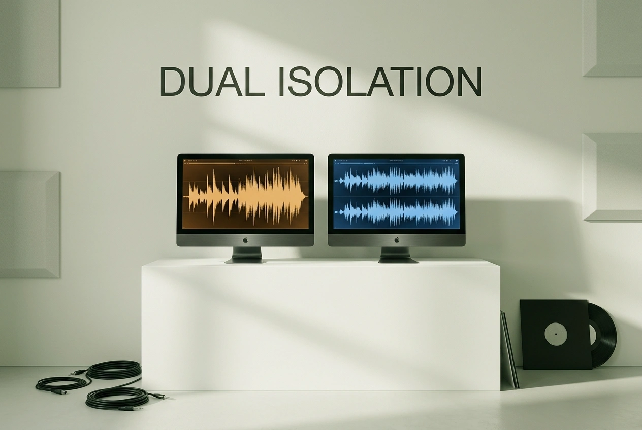 Youtube Vocal Remover showing separated vocal and instrumental outputs