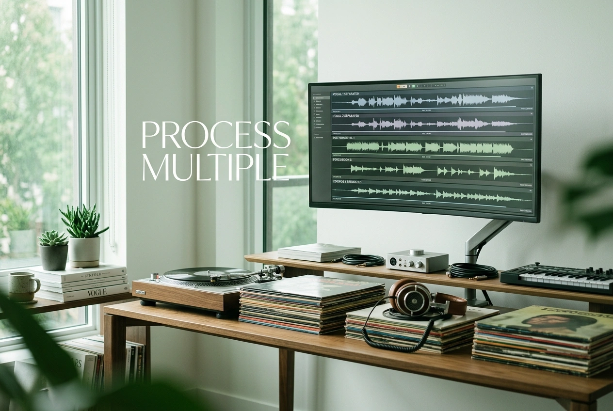 Youtube Vocal Remover batch processing multiple audio files