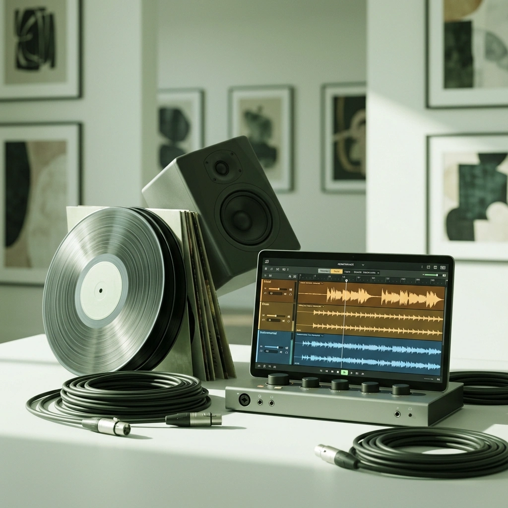 Multi-track separation in AI remix generator