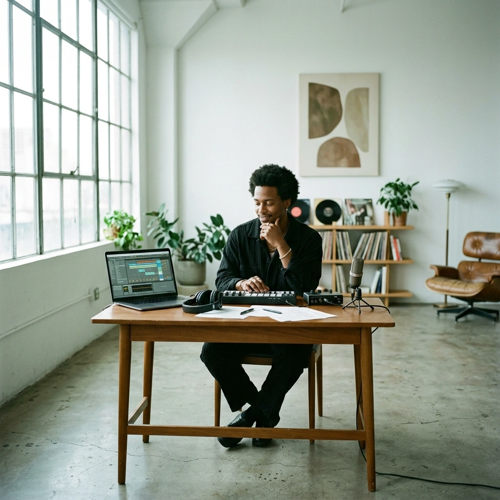 Independent artist using AI Hip Hop Music Generator