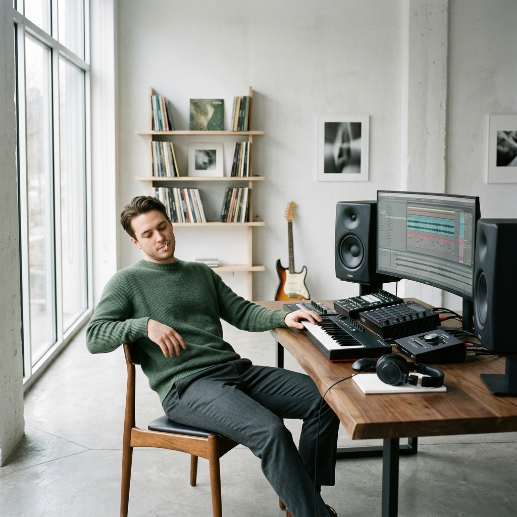 Producer customizing AI Hip Hop Music Generator beats