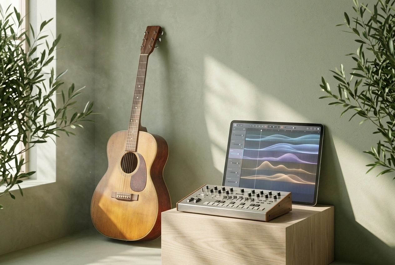 Dreamy AI Folk Pop Music Generator interface