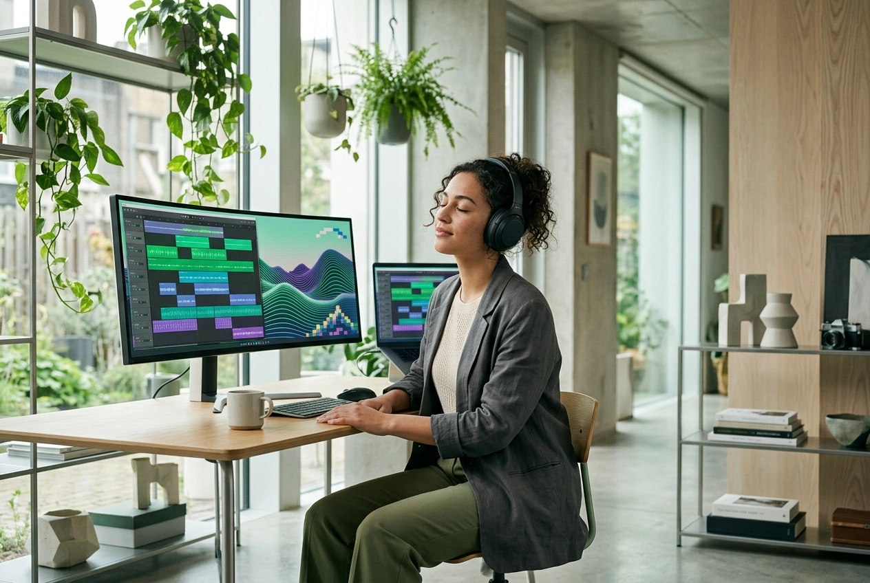 AI Hyperpop Music Generator designing video game soundtracks