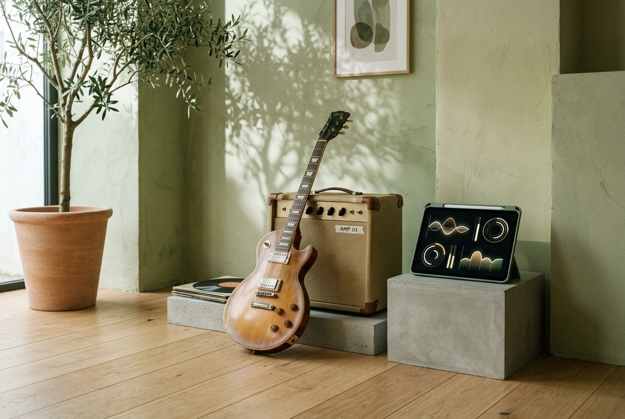 AI Classic Rock Music Generator vintage instruments