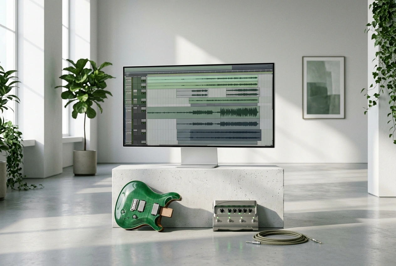 AI hard rock music generator timeline interface