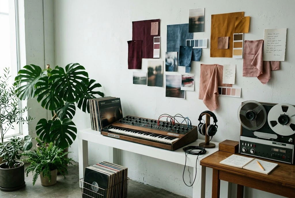 AI Latin Music Generator mood selection panel with emotional parameters