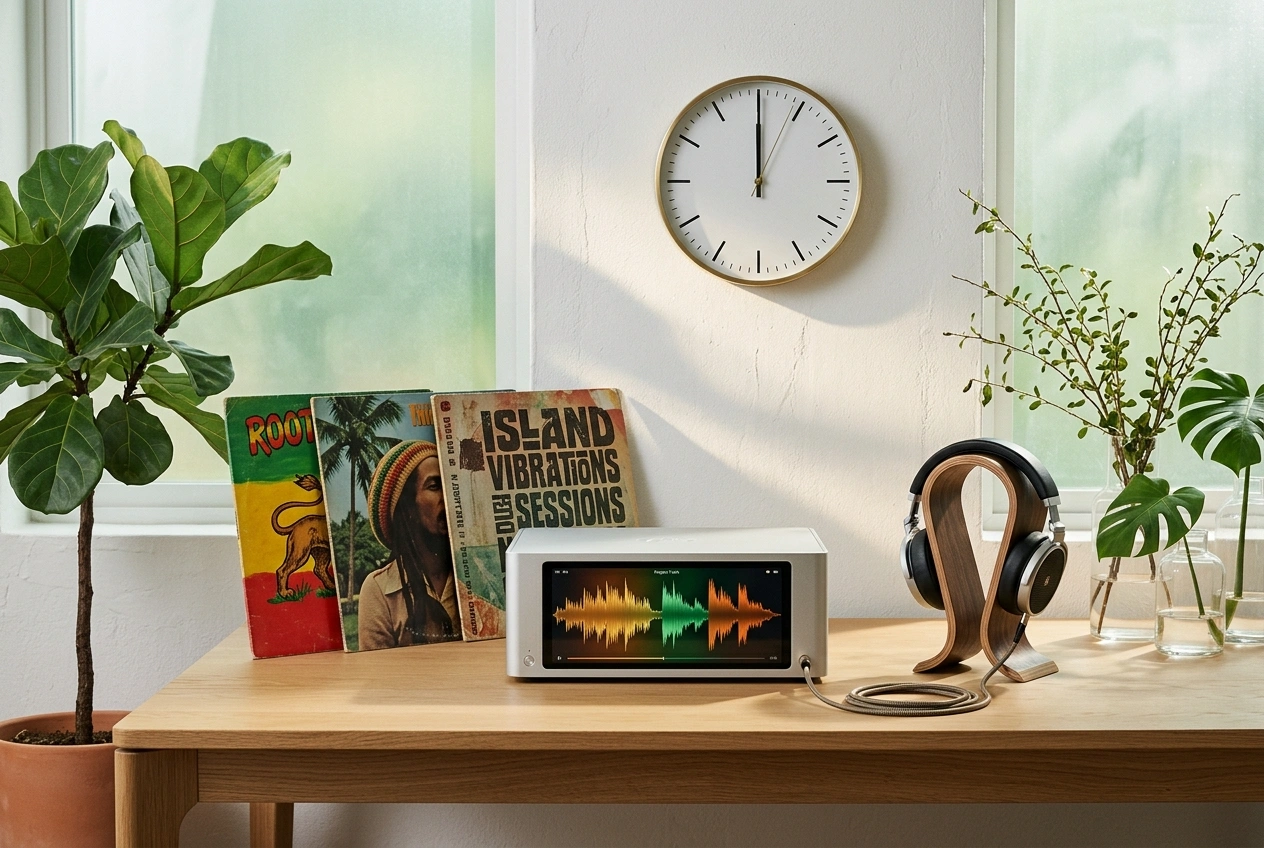 AI Reggae Music Generator creating track in seconds