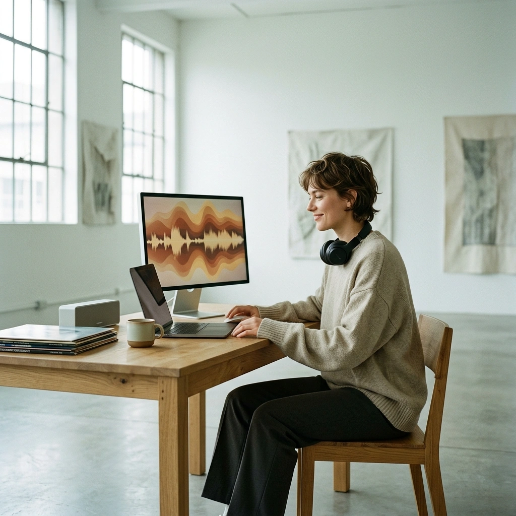 Content creator selecting AI Reggae Music Maker tracks