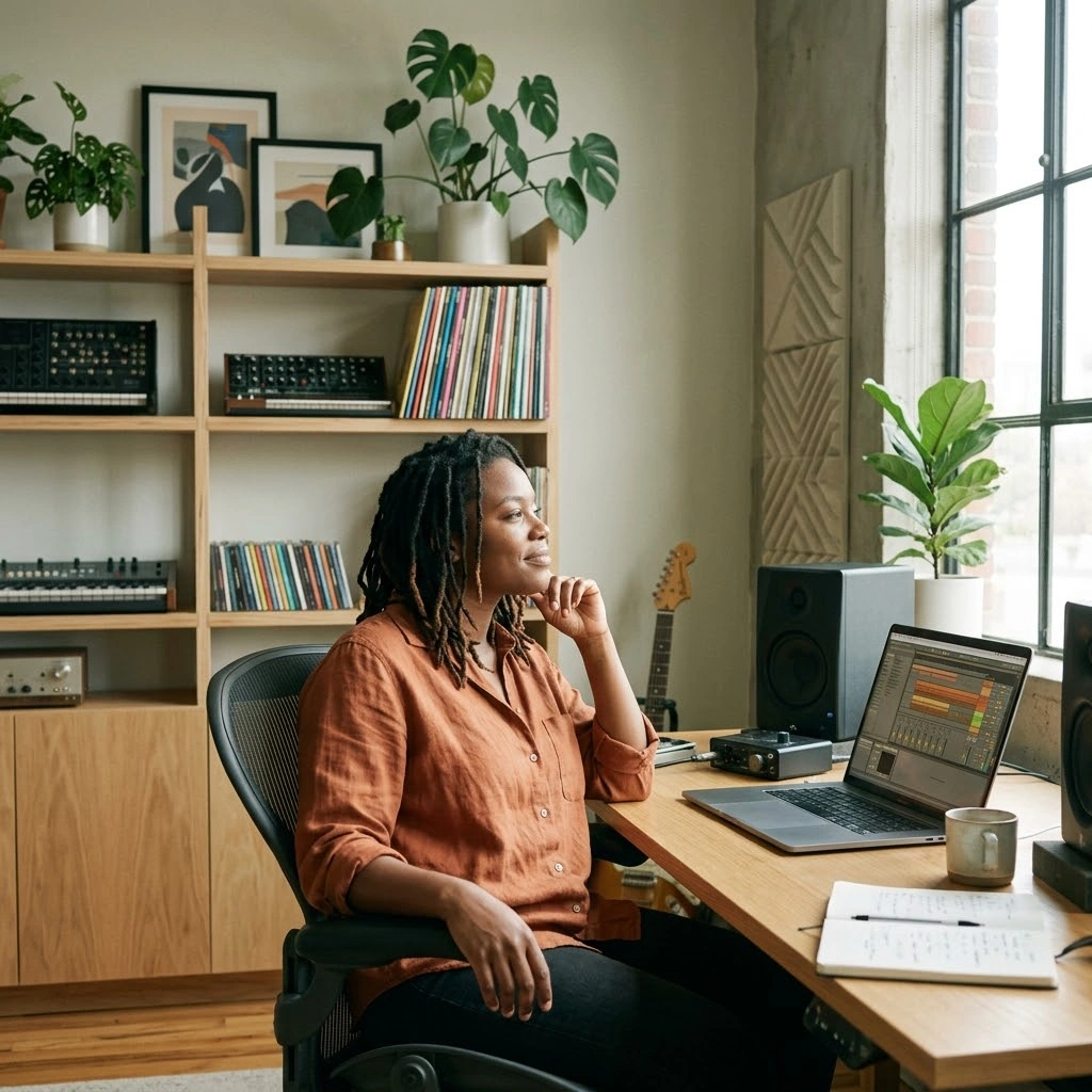 Independent producer using AI Afrobeat Music Generator