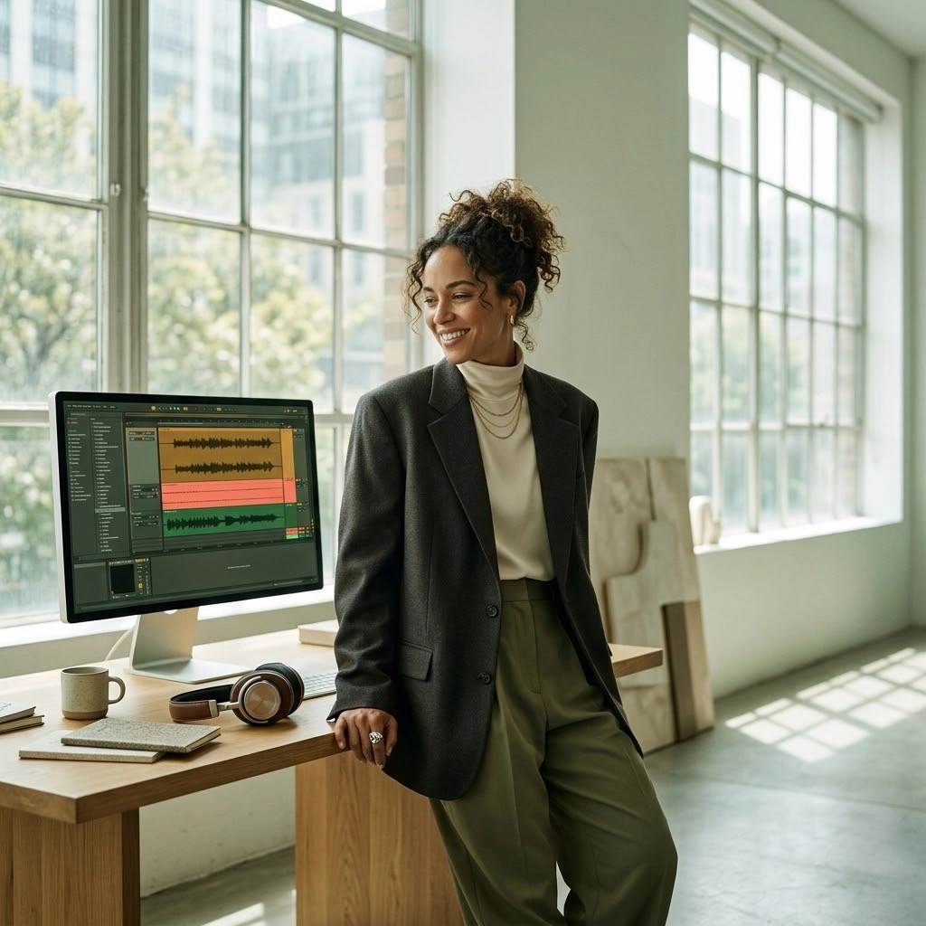 Brand agency creating campaign music with AI Afrobeat Music Generator