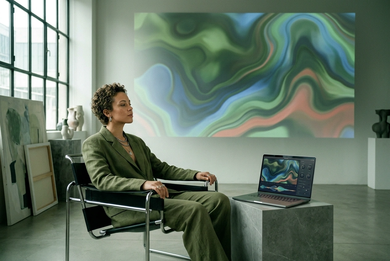 AI music visualizer generating dynamic effects