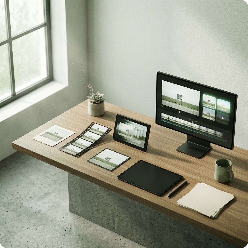 Photo video maker template gallery for quick video creation