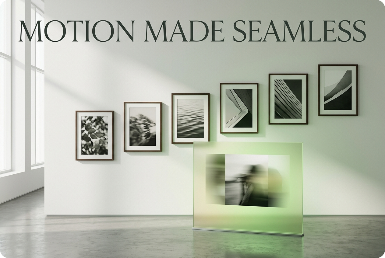 Transition effects library for photo to video creation