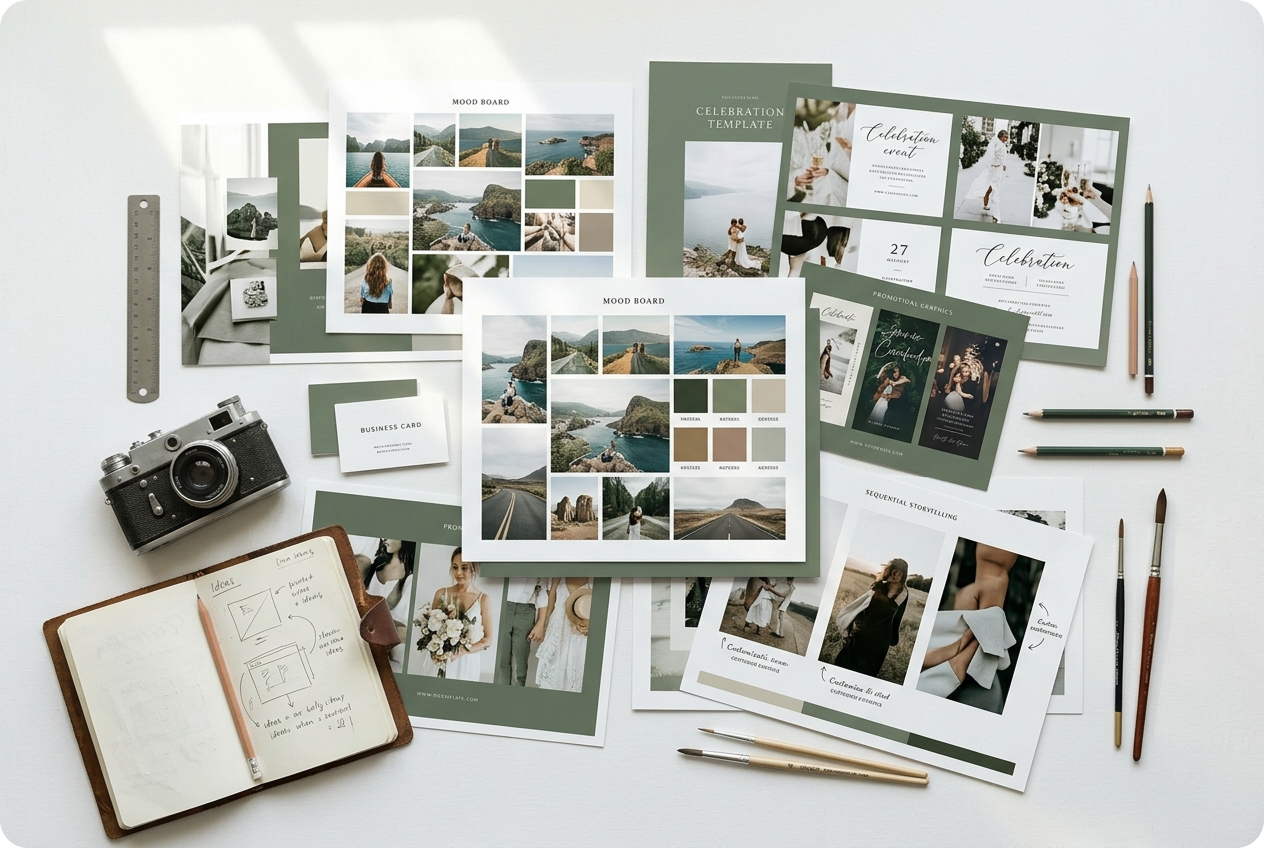 Photo video maker template collection for various styles