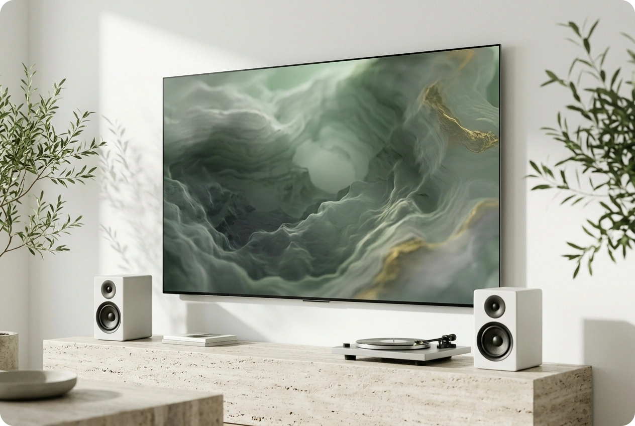 AI music visualizer creating spatial environments