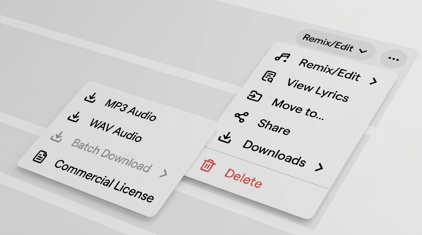 Flexible MP3 WAV export for AI mashup tracks