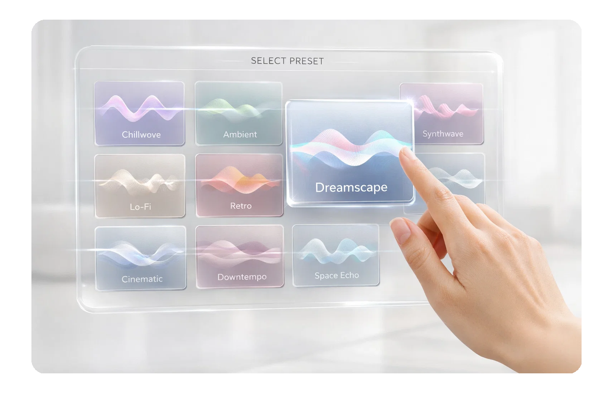 Vaste bibliothèque de préréglages