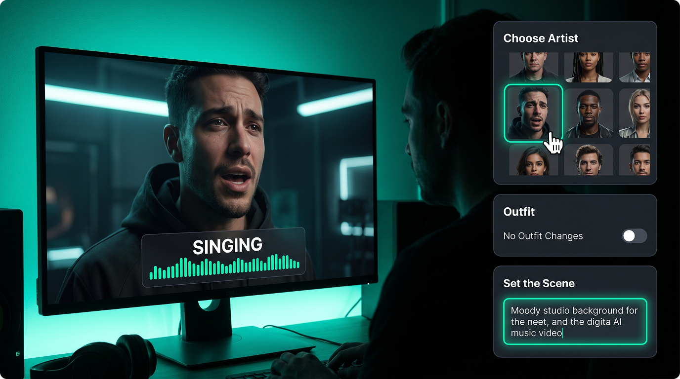 Gesangsvideo: Holen Sie sich einen virtuellen Künstler für Ihren Track
