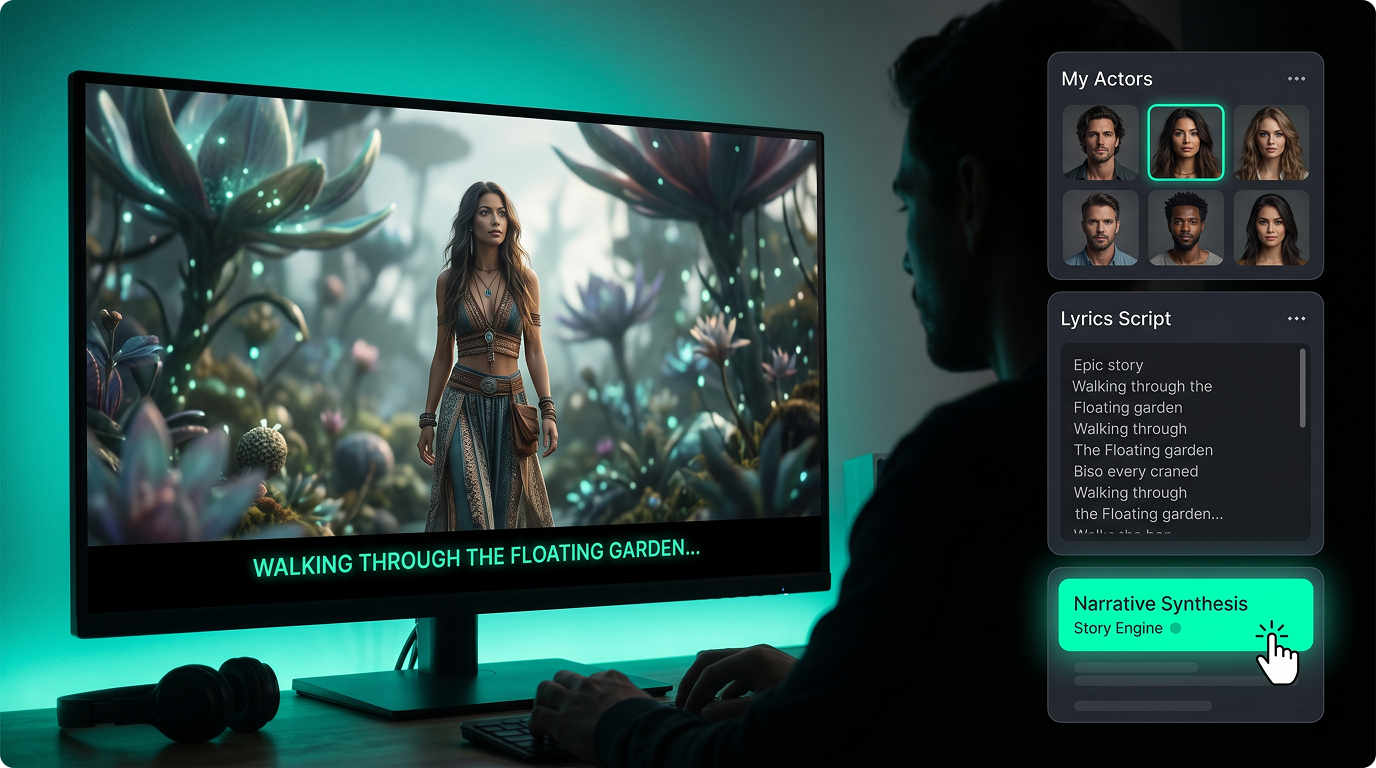 Story Musikvideo: Verwandeln Sie Songtexte in eine Erzählung