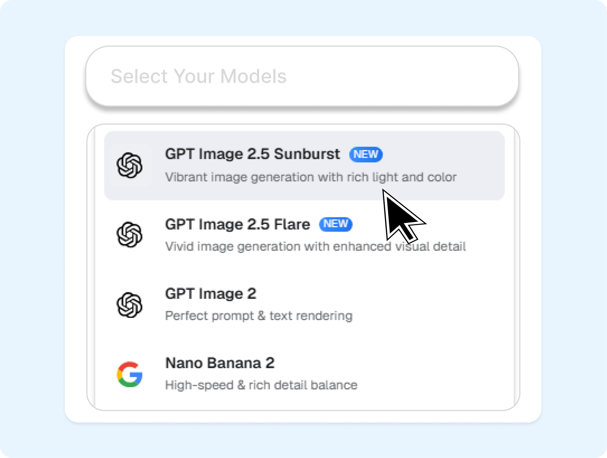 1. Choose Sunburst and Add Your Input