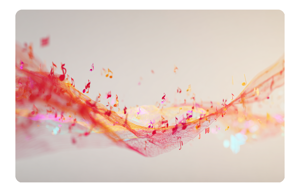 AI 人聲音樂生成器創造逼真人聲。