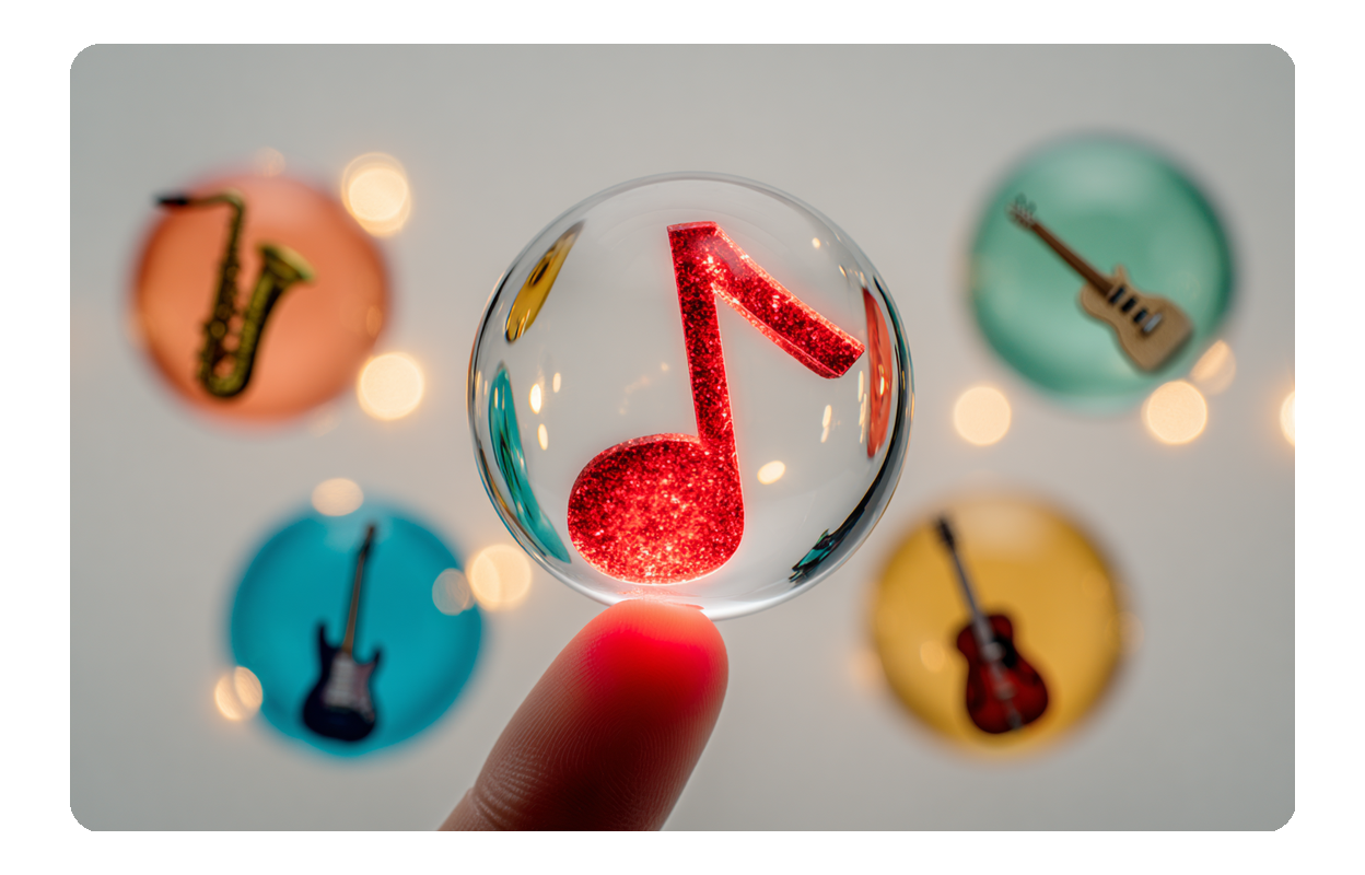 可自訂的 AI 人聲音樂生成器歌曲風格。