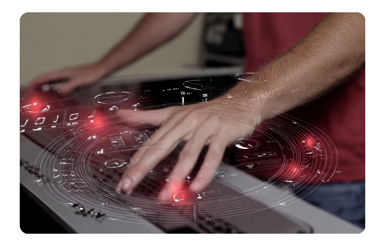 Customizing grooves with the funk music generator.