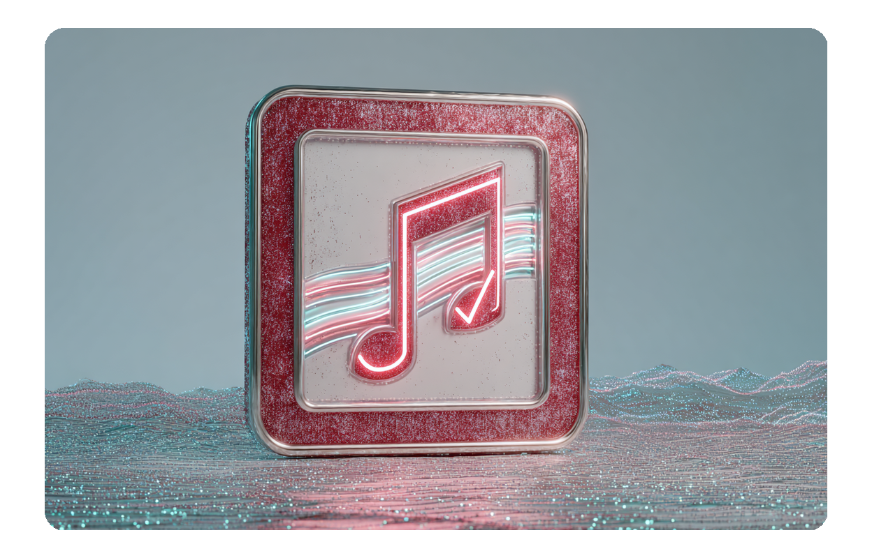 Downloading royalty-free funk music generator output.