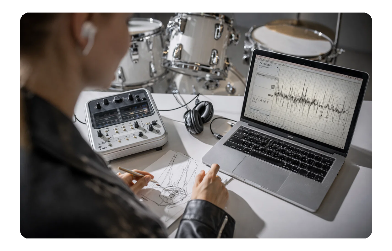AI generating rock music generator tracks.
