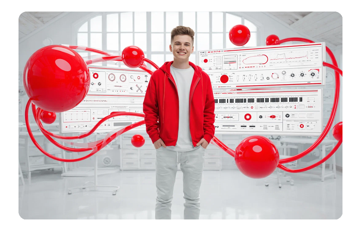 User interface of drill music generator.