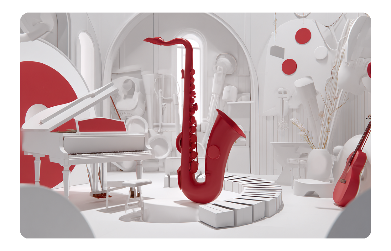 User selecting jazz music generator styles.