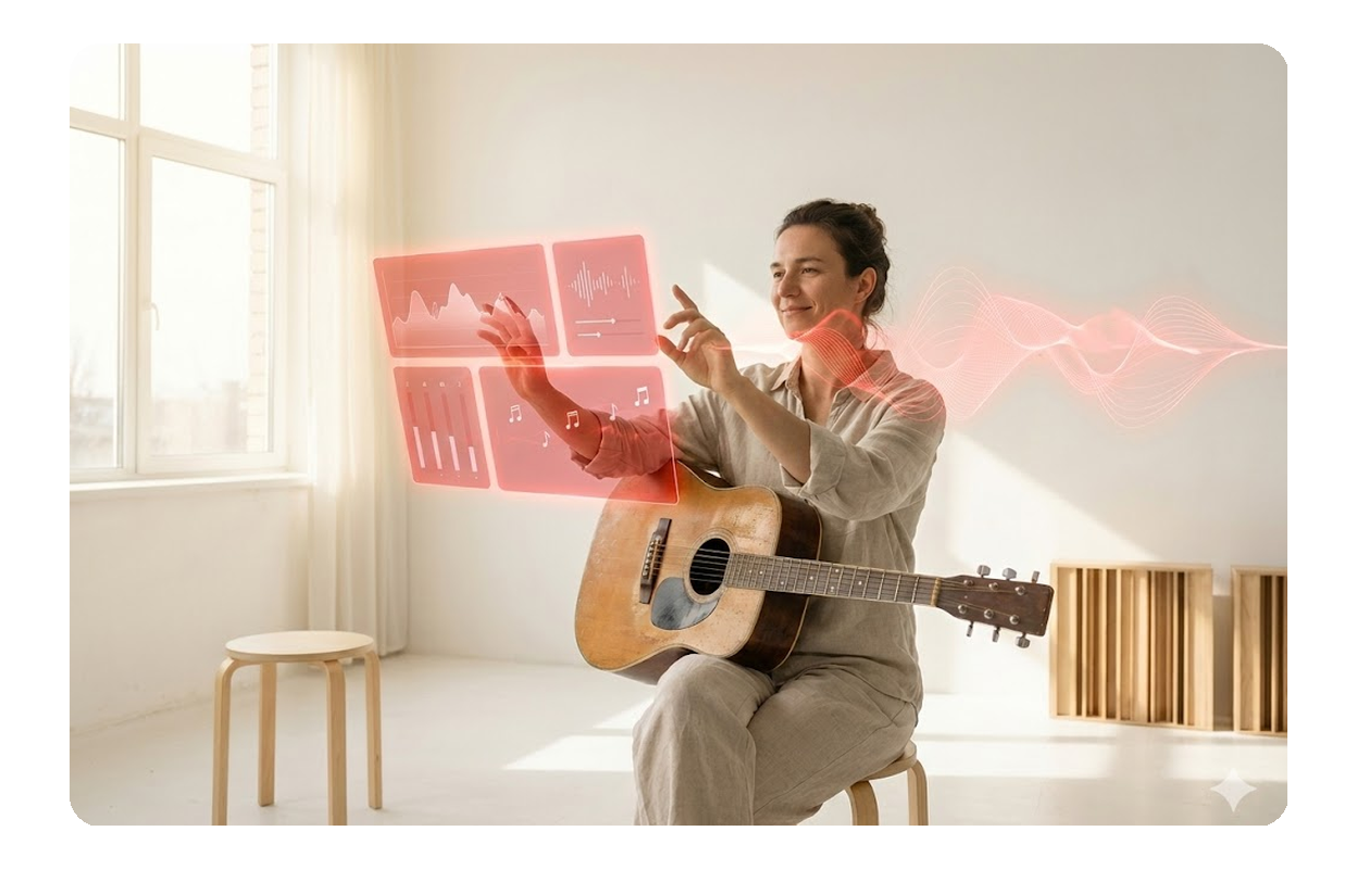 User interface for folk music generator.