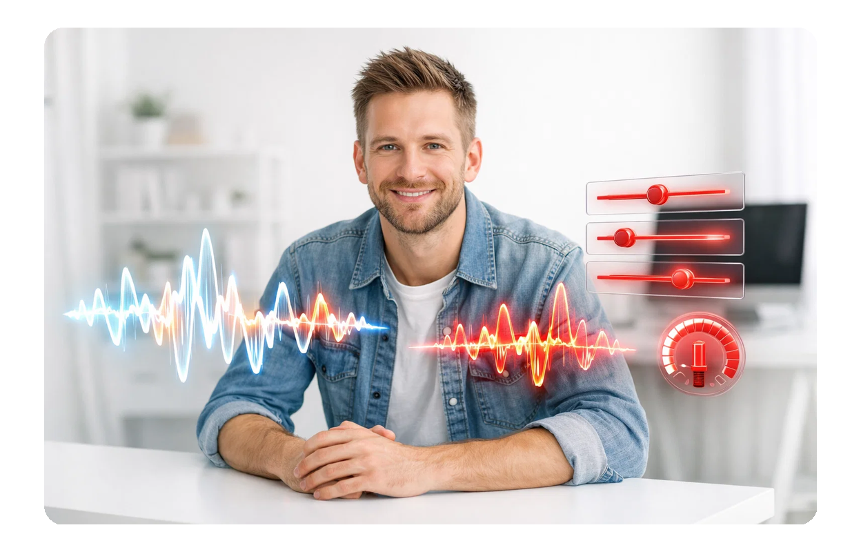 Editing tools for generated acoustic tracks.