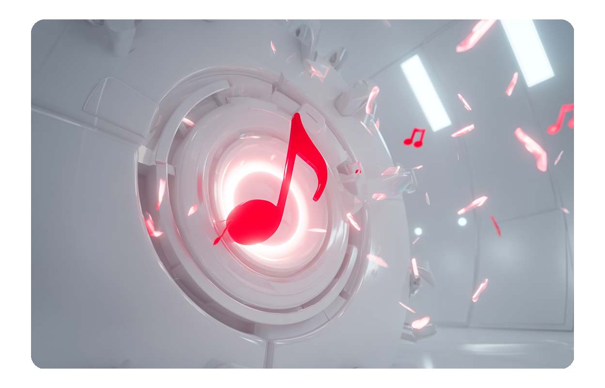 Royalty-free ambient music generator download screen