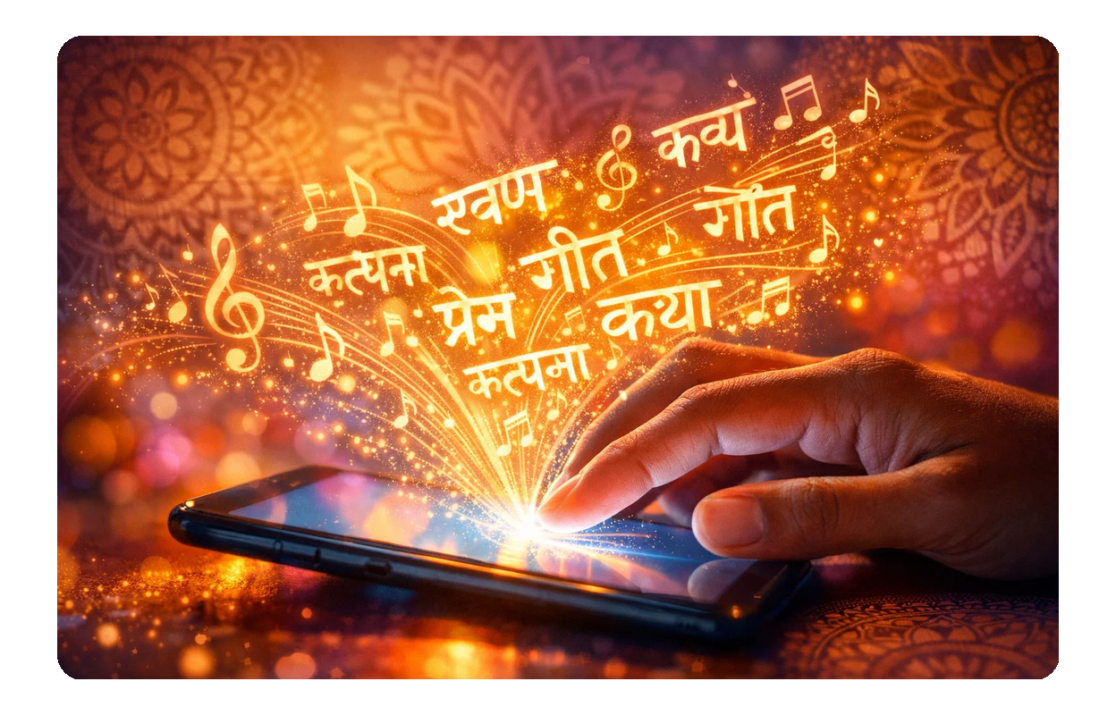 AI Lyrics Generator Hindi interface for instant lyrics.