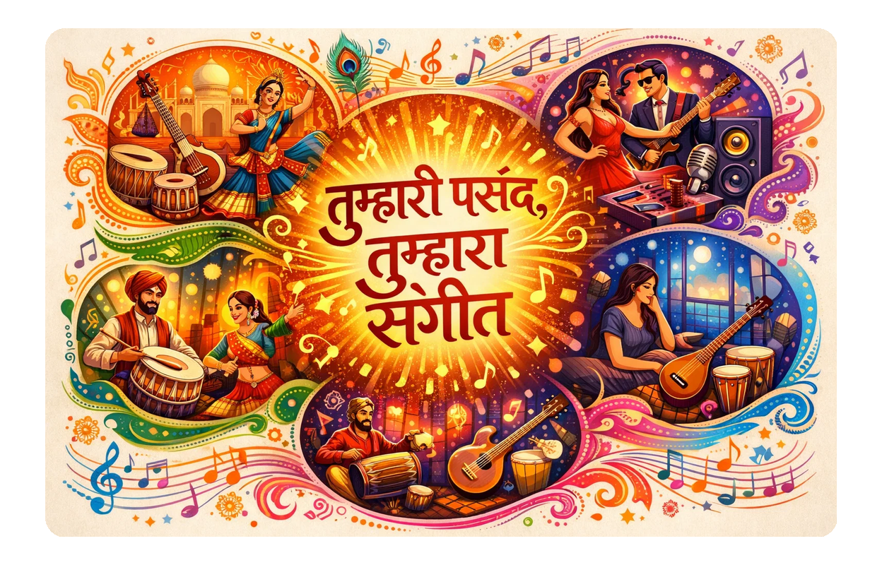 Customizing Hindi lyrics genre with AI tool.