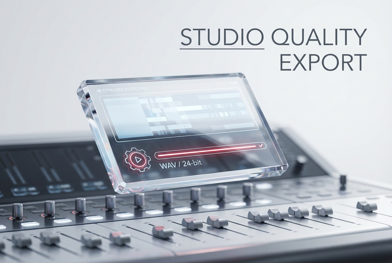 High quality export from Piano Music Maker