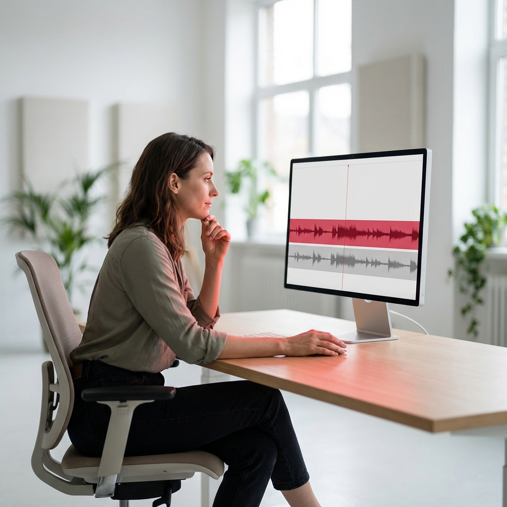 Content creator editing with ai beat remover