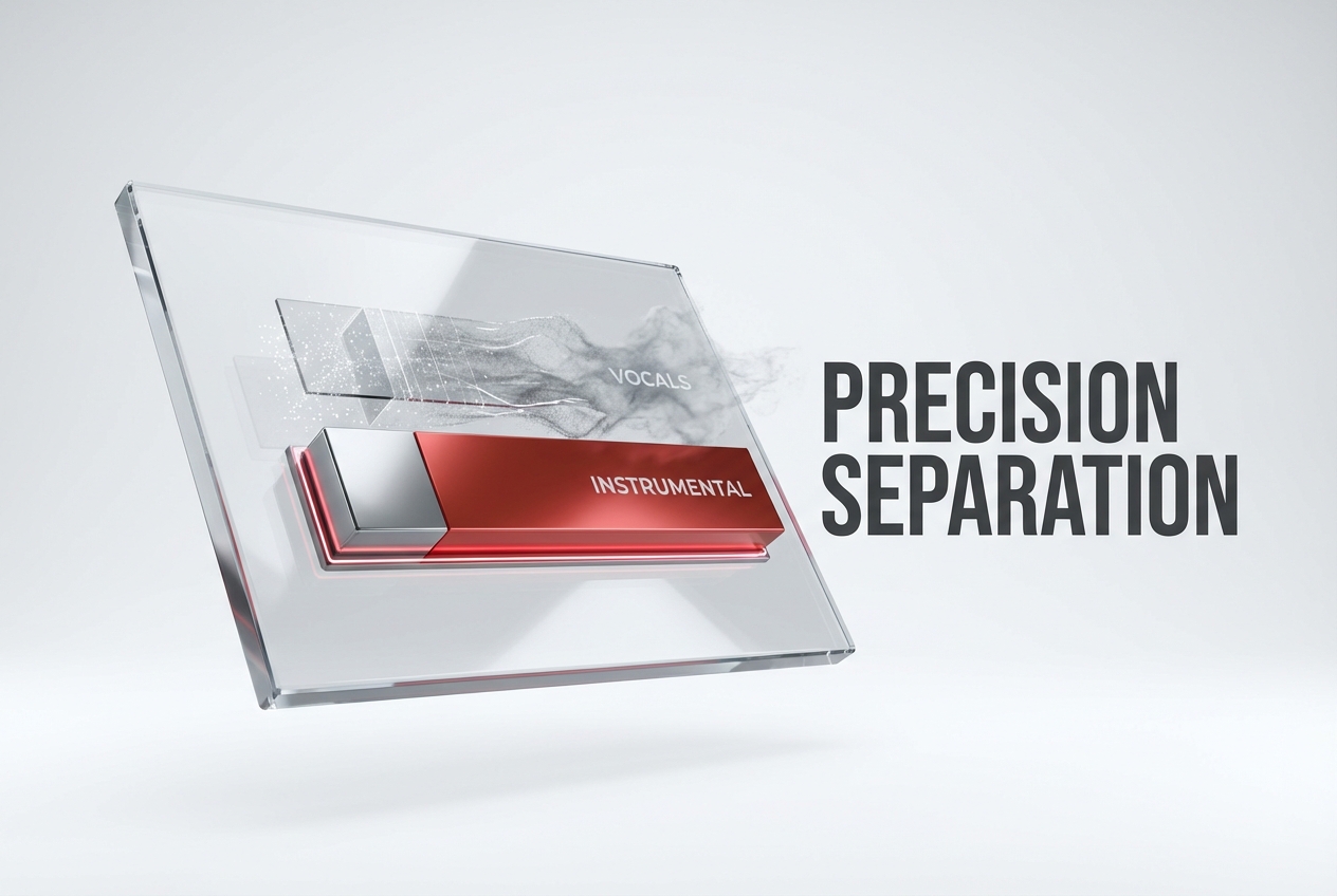 High quality waveform in song to instrumental converter