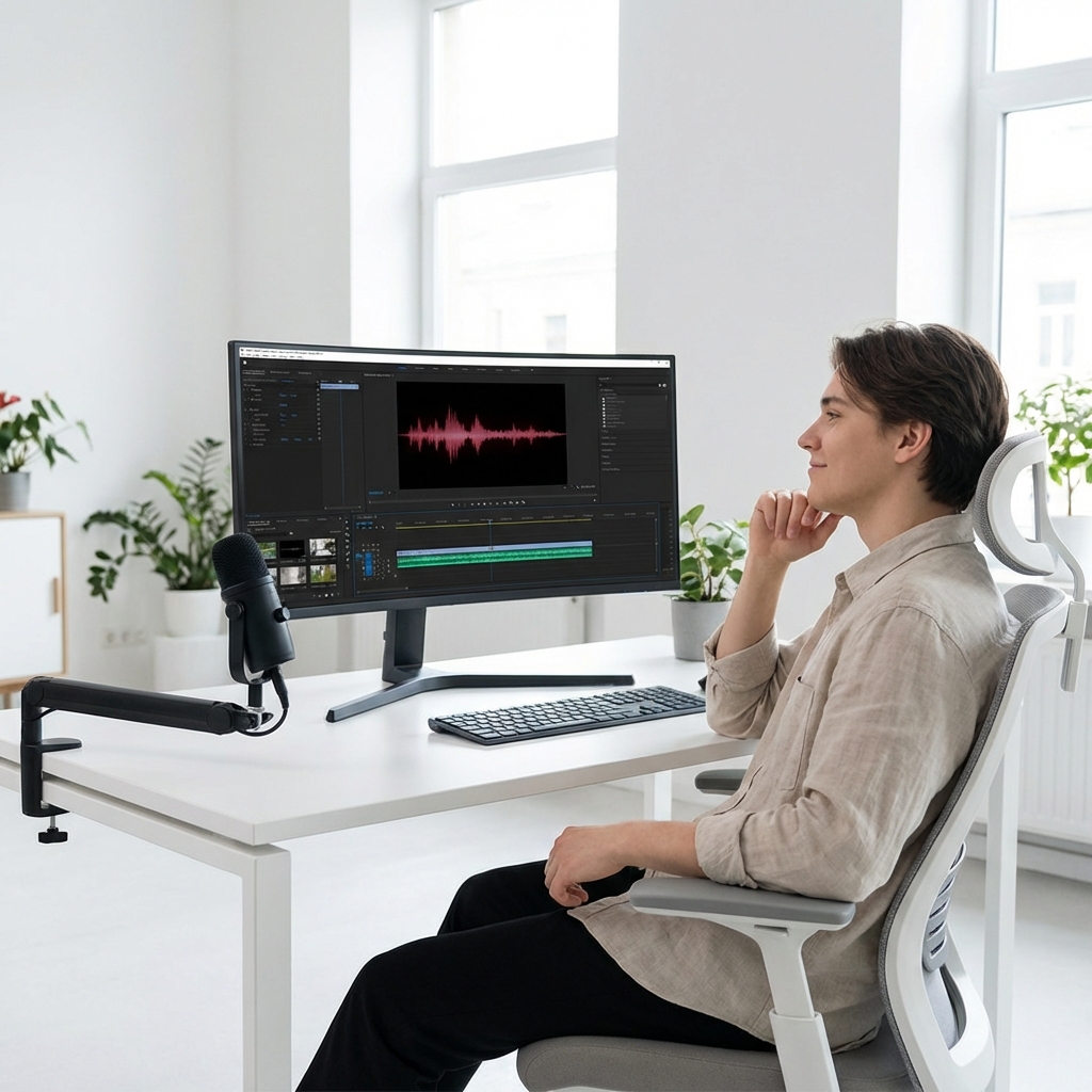 Music visualizer for youtube podcast video creators